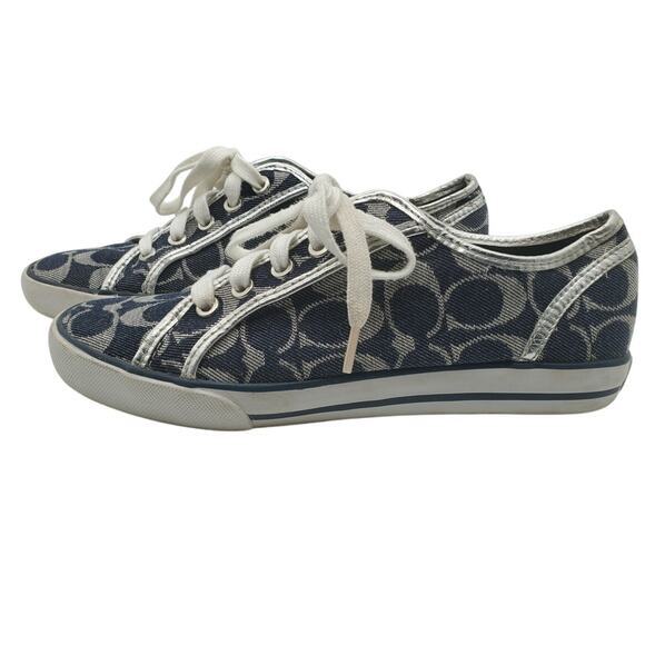 Coach Shoes - Coach Dee Sneaker Black‎ Signature Logo Lace Up Casual Lace Up Shoes 7.5B